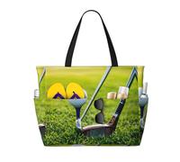 Bolsa de viaje de gran capacidad con estampado de campo de golf para mujer, bolsa de playa, bolsa de lona, para viajes, gimnasio, vacaciones