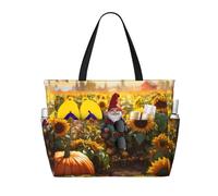 Bolsa de viaje de gran capacidad con estampado de gnomos divertidos de Navidad para mujer, para playa, viajes, gimnasio, vacaciones