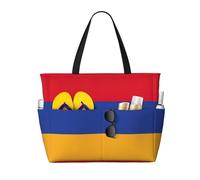 Bolsa de viaje de gran capacidad con estampado de la bandera de Armenia para mujer, para playa, viajes, gimnasio, vacaciones