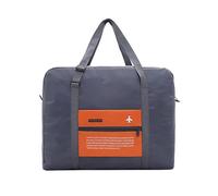 Bolsa de viaje de gran capacidad de 32 l, plegable, de nailon, de gran capacidad, bolsa de viaje de moda, Orange, 2 unidades