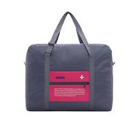 Bolsa de viaje de gran capacidad de 32 l, plegable, de nailon, de gran capacidad, bolsa de viaje de moda, rojo rosa, 2 unidades