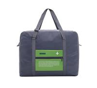 Bolsa de viaje de gran capacidad de 32 l, plegable, de nailon, de gran capacidad, bolsa de viaje de moda, Green, 2 unidades