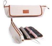 Bolsa de viaje de gran capacidad para herramientas de cabello caliente/alfombrilla de silicona resistente al calor para rizadores, planchas planas/organizador con bolsillos con cremallera y bolsas