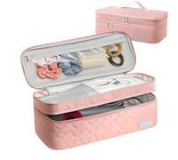 Bolsa De Viaje De Herramientas Para El Cabello - Sopa De Tela Impermeable, Caja De Almacenamiento De Doble Capa | Bolsa De Herramientas De Diseño Compacto Con Característica De Compartimentos