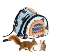Bolsa de viaje de invierno para mascotas, bolsa de forro polar para hámster, funda de compañero suspendida aireada, cómoda cuna deslizante de azúcar, bolsillo acolchado para conejillo de indias, bolsa