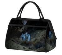 Bolsa de viaje de langosta azul océano para mujeres, hombres, niños y niñas, bolsa de fin de semana, bolsa de 24 L para deportes, gimnasio, yoga, color, Big, Organizador de bolsas
