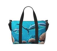 Bolsa de viaje de mano con ballenas de mar profundo, para hombres y mujeres. Material duradero y diseño elegante, adecuada para viajes de negocios y ocio.