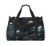 Bolsa de viaje de mano con diseño de robot futuro. Diseño moderno, gran capacidad de almacenamiento, adecuada para viajes de negocios y viajes cortos.