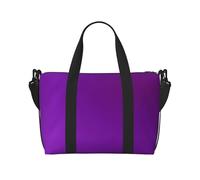 Bolsa de viaje de mano de color morado oscuro, adecuada para el trabajo, viajes, fitness, turismo, bolso casual para mujer con cremallera