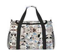 Bolsa de viaje de mano de mármol de oro rosa, bolsa de compras grande, reutilizable, ideal para camping, deportes, gimnasio y actividades al aire libre