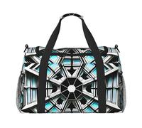 Bolsa de viaje de mano Octagon Building, diseño moderno, gran capacidad de almacenamiento, adecuada para viajes de negocios y viajes cortos, color negro, talla única