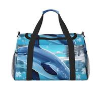 Bolsa de viaje de mano Winter The Dolphin. Diseño moderno, gran capacidad de almacenamiento, adecuada para viajes de negocios y viajes cortos.