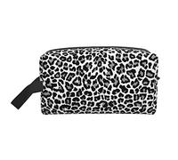 Bolsa de viaje de mariposa, bolsa de aseo grande, bolsa de cosméticos, estuche de lápices, organizador multifunción, bolsa de almacenamiento, estampado de leopardo 2