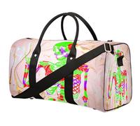 Bolsa de viaje de mármol del Día de los Muertos para mujeres, hombres, niñas y niños, bolsas de mármol para fin de semana durante la noche, bolsa de equipaje de cabina de 22.7 L para deportes,