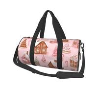 Bolsa de viaje de pan de jengibre de Navidad, bolsa de gimnasio para hombres y mujeres, bolsa deportiva para viajes de fin de semana, trabajo, camping