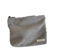Bolsa de viaje de pana para cosméticos, bolsa de almacenamiento de maquillaje, bolsa de almacenamiento portátil para mujer, gran capacidad, con cremallera, organizador de maquillaje, Gray, *1