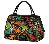 Bolsa de viaje de piel de leopardo para mujeres, hombres, niños y niñas, diseño de leopardo, divertido fin de semana, bolsas de noche de 24 L, bolsa de cabina para deportes, gimnasio, yoga, color, 24