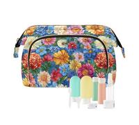 Bolsa de viaje de pintura al óleo con girasoles retro amarillos, bolsa de viaje para maquillaje, monedero para mujer, monedero para tarjetas, organizadores de dinero