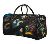 Bolsa de viaje de plumas de pavo real para mujeres, hombres, niñas, niños, fin de semana, bolsa de noche de 22,7 L, bolsa de equipaje para deportes, gimnasio, yoga, color, 22.7L, Organizador de bolsas