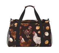 Bolsa de viaje de pollo, bonita bolsa de viaje para despedida de soltera, gimnasio, bolsa de fin de semana para hombres y mujeres, equipaje de mano ligero para entrenamiento y vacaciones