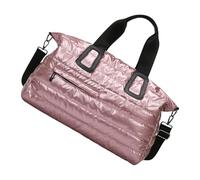 Bolsa de viaje de tela Oxford de alta calidad, elegante, exterior brillante, amplio espacio de almacenamiento para entrenamiento, natación, esencial, moderna, color beige, atlética, bolsas de viaje