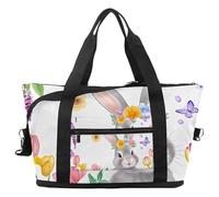 Bolsa de viaje de viaje con corazones de vacas de las tierras altas, bolsa expansible para fin de semana, bolsa de noche, impermeable, para deporte, gimnasio, hospital, Multicolor 6, Talla única