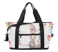 Bolsa de viaje de viaje con corazones de vacas de las tierras altas, bolsa expansible para fin de semana, bolsa de noche, impermeable, para deporte, gimnasio, hospital, Multicolor 7, Talla única