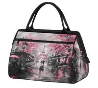 Bolsa de viaje de viaje con paisaje de la Torre Eiffel de París para mujeres, hombres, niños y niñas, bolsas de fin de semana, bolsa de viaje de 24 L para deportes, gimnasio, yoga, color, Big,