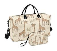 Bolsa de viaje de viaje para gimnasio, bonito patrón de jirafa africana para mujeres y hombres, bolsas de mano de fin de semana, multicolor