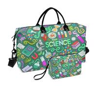Bolsa de viaje de viaje para gimnasio, ciencia química, para mujeres y hombres, bolsas de mano de fin de semana, multicolor