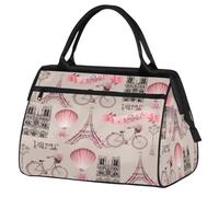 Bolsa de viaje de viaje para mujeres, hombres, niños, niñas, 24 L, bolsa de fin de semana, bolsa deportiva, gimnasio, viajes, fin de semana, Francia, París, estampado romántico, color, XXL,