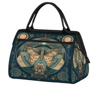 Bolsa de viaje de viaje para mujeres, hombres, niños y niñas, bolsa de fin de semana, bolsa de deporte para gimnasio, viajes, fin de semana, misterioso, signo étnico, mariposa, color, XXL, Organizador