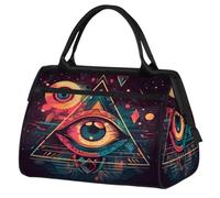 Bolsa de viaje de viaje para mujeres, hombres, niños y niñas, bolsa de fin de semana de 24 L, bolsa deportiva, gimnasio, viajes, fin de semana, geométrica, signo mágico de ojo, color, XXL, Organizador