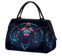 Bolsa de viaje de viaje para mujeres, hombres, niños y niñas, bolsa de fin de semana de 24 litros, bolsa deportiva, gimnasio, viajes, fin de semana, signo mágico misterioso, color, XXL, Organizador de