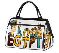 Bolsa de viaje de viaje para mujeres, hombres, niños y niñas, bolsa de fin de semana de 24 litros, bolsa de deporte, gimnasio, viajes, bolsa de fin de semana, patrón del antiguo Egipto, color, XXL,