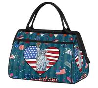 Bolsa de viaje de viaje para mujeres, hombres, niños y niñas, bolsa de fin de semana de 24 litros, bolsa de deporte, gimnasio, viajes, bolsa de fin de semana para celebrar American Fneedom, color,