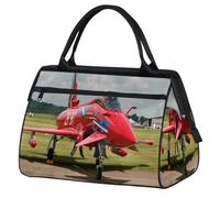 Bolsa de viaje de viaje para mujeres, hombres, niños y niñas, bolsa de fin de semana de 24 litros, bolsa de deporte, gimnasio, viajes, bolsa de fin de semana, avión luchador bandera del Reino Unido,