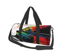 Bolsa de viaje deportiva para gimnasio, con compartimento para zapatos, ligera, para fin de semana, para la noche, colorido, teclado de piano, música, yoga, gimnasio, deportes, para hombres y mujeres