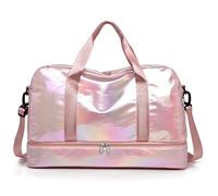 Bolsa De Viaje Dry Wet Gym Bag Fitness Travel For Women Men Training Sports Outdoor Glitter Swim Bag Shoulder Weekend Bags Bolsa De Equipaje (Color : Pink)