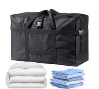 Bolsa De Viaje Duffle Gran Capacidad Impermeable Plegable Con Cremallera | Bolsa Para Fin De Semana Y Pernoctación En Armarios, Estanterías Hogar, Ropa, Mantas, Zapatos