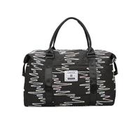 Bolsa de viaje ergonómica con múltiples bolsillos, asa gruesa, correa ajustable para escapadas de entrenamiento de fitness, correa ajustable, organizador de fitness, bolsas de viaje, Black, Mass