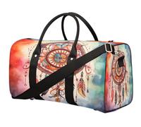 Bolsa de viaje étnica azteca Dream Catche para mujeres, hombres, niñas, niños, bolsas de fin de semana para la noche, bolsa de equipaje de cabina de 22.7 L para deportes, gimnasio, yoga, color, 22.7