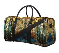 Bolsa de viaje étnica de pavo real para mujeres, hombres, niñas, niños, bolsas de fin de semana de 22.7 L, bolsa de equipaje de cabina para deportes, gimnasio, yoga, color, 22.7 L, Organizador de