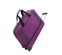Bolsa de Viaje expandible con Ruedas for Mujer, Impermeable, Plegable, Resistente, con Ruedas giratorias, for Viajes Cortos, Maternidad y posparto.(Purple,S)