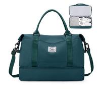 Bolsa de Viaje Extra Grande para Mujer,Bolsa de Deporte,Bolsa de Mano Equipaje,Bolsa de Gimnasio,Bolsas de Fin de Semana para Mujer,Bolsa para Hospital,Bolsa de Natación para Playa,N4-Azul Pavo Real