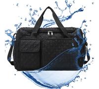 Bolsa De Viaje | Fin De Semana Bolsón Grande Personal | Portaobjetos Impermeable con Compartimento para Zapatos Y Estampado De Cuadros para Gimnasio Y Viaje
