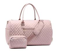 Bolsa de Viaje for Mujer, Paquete Fin Semana con artículos tocador, Bolsas for Llevar Durante la Noche, Bolsa Lona for Gimnasio, Bolsillo Mojado a Moda(Pink)