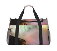 Bolsa de viaje funcional con estampado de cataratas del Niágara, bolsa de viaje plegable para fin de semana