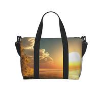 Bolsa de viaje Good Morning, bolsa de lona deportiva, gimnasio, yoga, bolsa de viaje para fin de semana, bolsa de viaje con compartimento, NEGRO, One Size