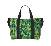 Bolsa de viaje grande con estampado de sombra verde líquido, bolsa de gimnasio, bolsa cruzada de fin de semana y viaje de negocios, ligera